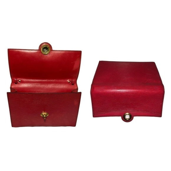 LOUIS VUITTON Red Epi Arsch Shoulder Bag 2Way clutch Red - Picture 15 of 16